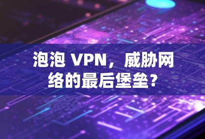 泡泡 VPN，威胁网络的最后堡垒？