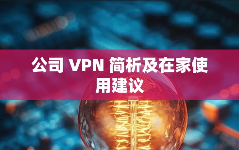 公司 VPN 简析及在家使用建议