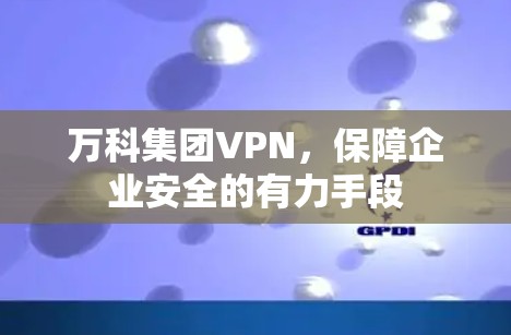 万科集团VPN，保障企业安全的有力手段