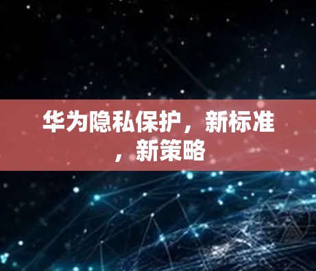 华为隐私保护，新标准，新策略
