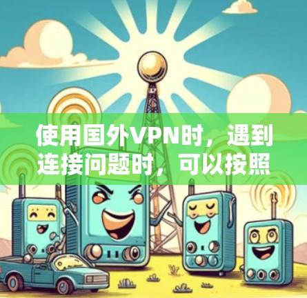 使用国外VPN时，遇到连接问题时，可以按照以下步骤进行检查和解决