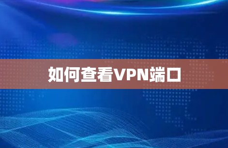 如何查看VPN端口
