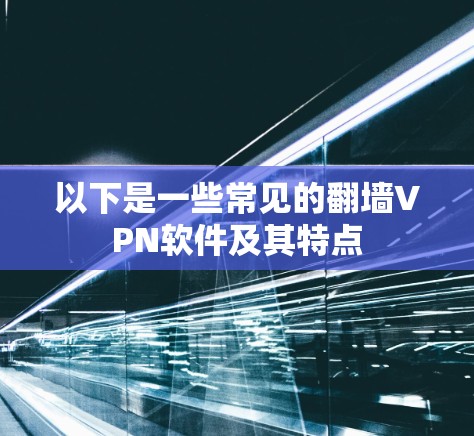 以下是一些常见的翻墙VPN软件及其特点