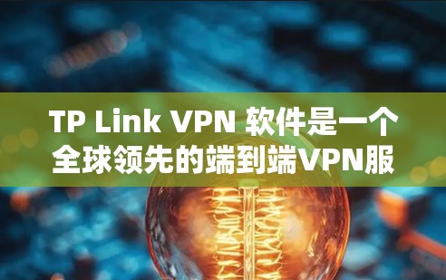 TP Link VPN 软件是一个全球领先的端到端VPN服务提供商。它提供了多种VPN软件和套餐选择，帮助用户轻松进行VPN连接。以下是关于 TP Link VPN 软件的详细介绍