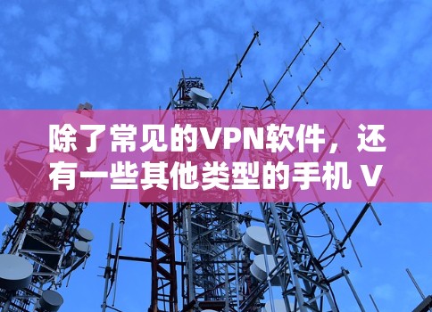 除了常见的VPN软件，还有一些其他类型的手机 VPN 或者 VPN 解析器可以满足不同需求。以下是一些其他可以尝试的