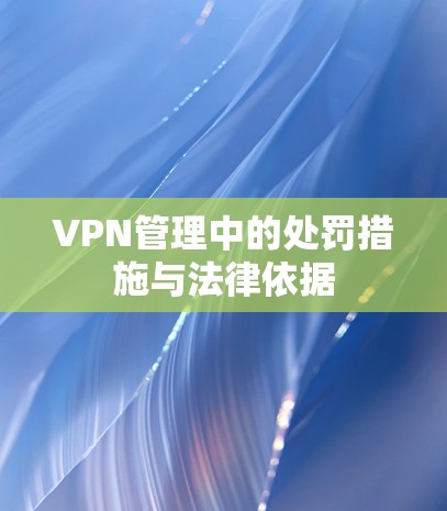 VPN管理中的处罚措施与法律依据