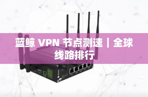 蓝鲸 VPN 节点测速｜全球线路排行
