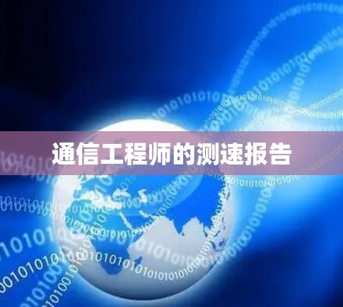 通信工程师的测速报告