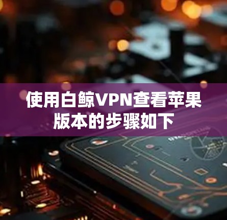 使用白鲸VPN查看苹果版本的步骤如下