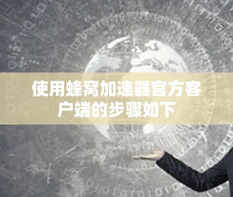 使用蜂窝加速器官方客户端的步骤如下