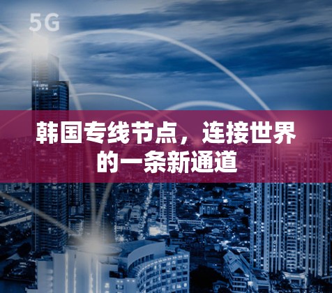 韩国专线节点，连接世界的一条新通道
