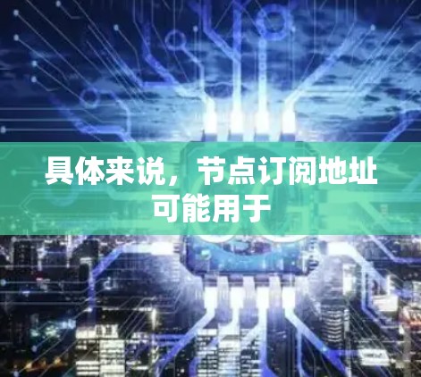 具体来说，节点订阅地址可能用于