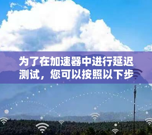 为了在加速器中进行延迟测试，您可以按照以下步骤操作