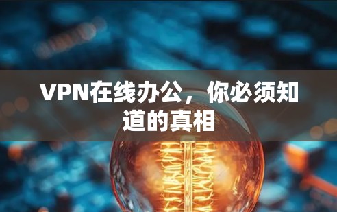 VPN在线办公，你必须知道的真相