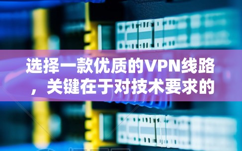 选择一款优质的VPN线路，关键在于对技术要求的精准匹配，以及对自身需求的充分考虑。本文将为你详细解析如何选择优质VPN线路，帮助你做出明智的决定