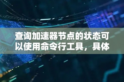 查询加速器节点的状态可以使用命令行工具，具体操作如下