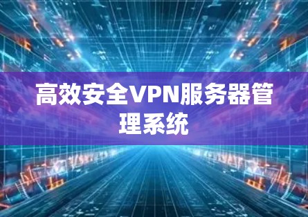 高效安全VPN服务器管理系统