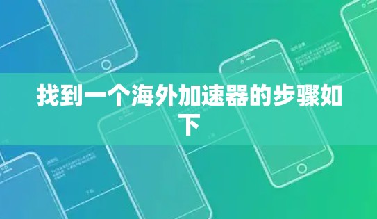 找到一个海外加速器的步骤如下